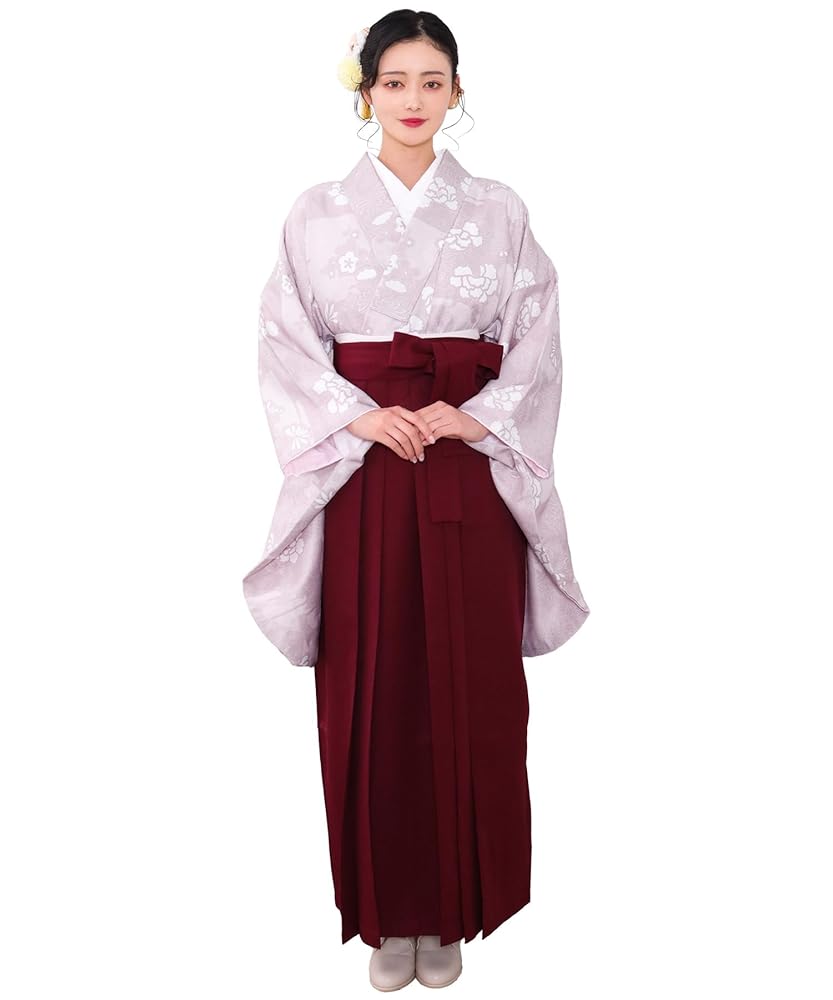 Amazon | [KYOETSU] [キョウエツ] 袴セット 二尺袖着物 無地袴